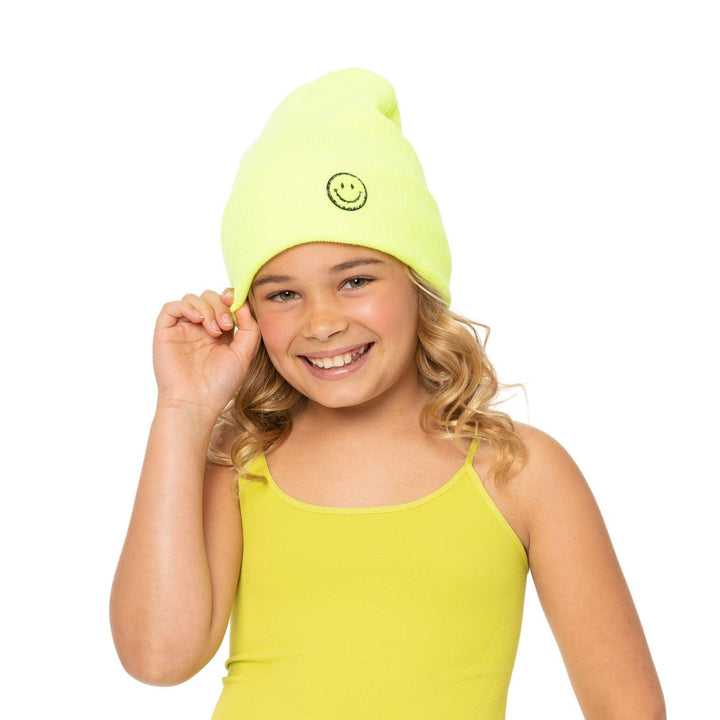 Tween Hats | Solid Color Smiley Beanie | Malibu Sugar - The Ridge Kids