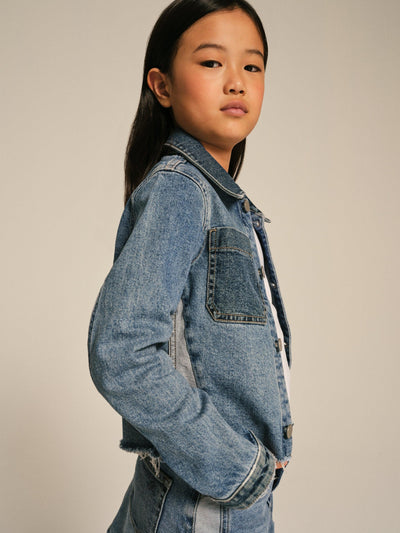 Tween Jacket | Fountain Blocked Manning Jacket | DL1961 - The Ridge Kids