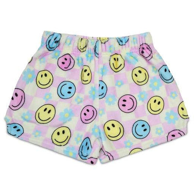 Tween Shorts | Happy Check Plush Shorts | Iscream - The Ridge Kids