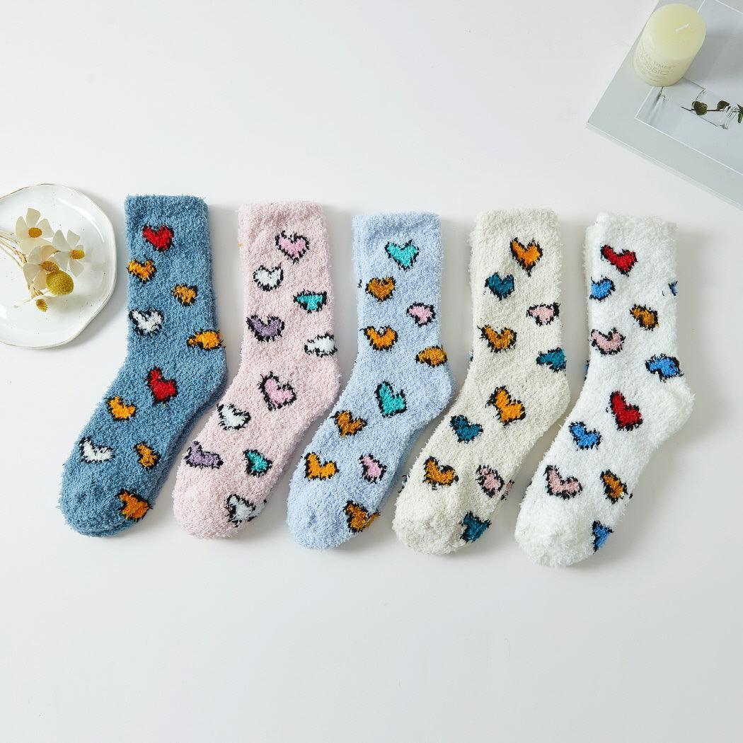 Tween Socks | Heart Patterned Winter Socks | Fashion City - The Ridge Kids