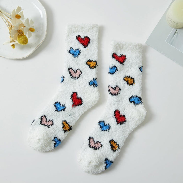 Tween Socks | Heart Patterned Winter Socks | Fashion City - The Ridge Kids