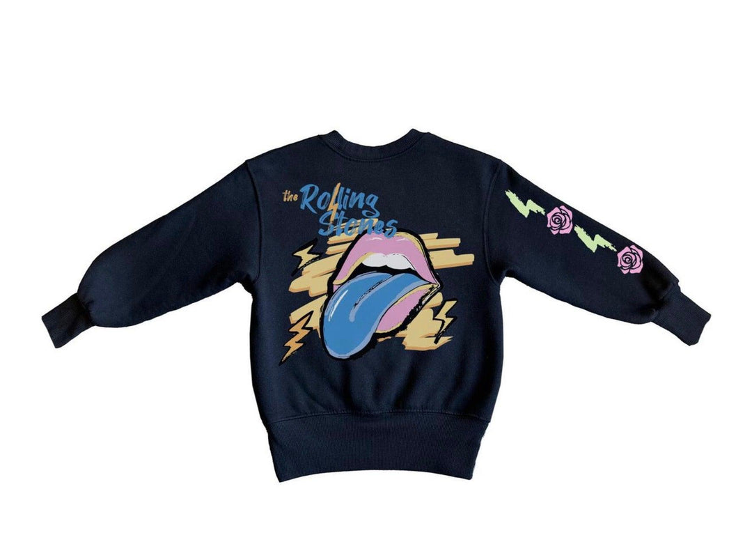 Tween Sweatshirt | Rolling Stones Crew Sweatshirt | Rowdy Sprout - The Ridge Kids