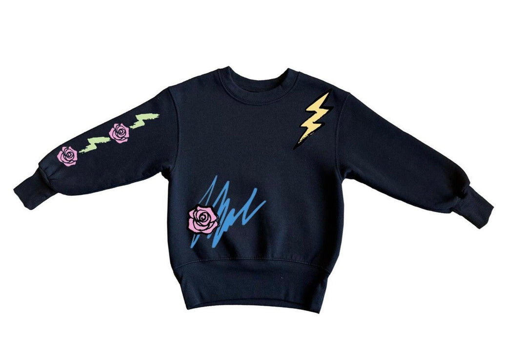 Tween Sweatshirt | Rolling Stones Crew Sweatshirt | Rowdy Sprout - The Ridge Kids