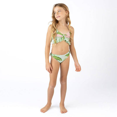 Tween Swimwear | Ruffle Bikini: Shimmer Cabana Palms | Shade critters - The Ridge Kids