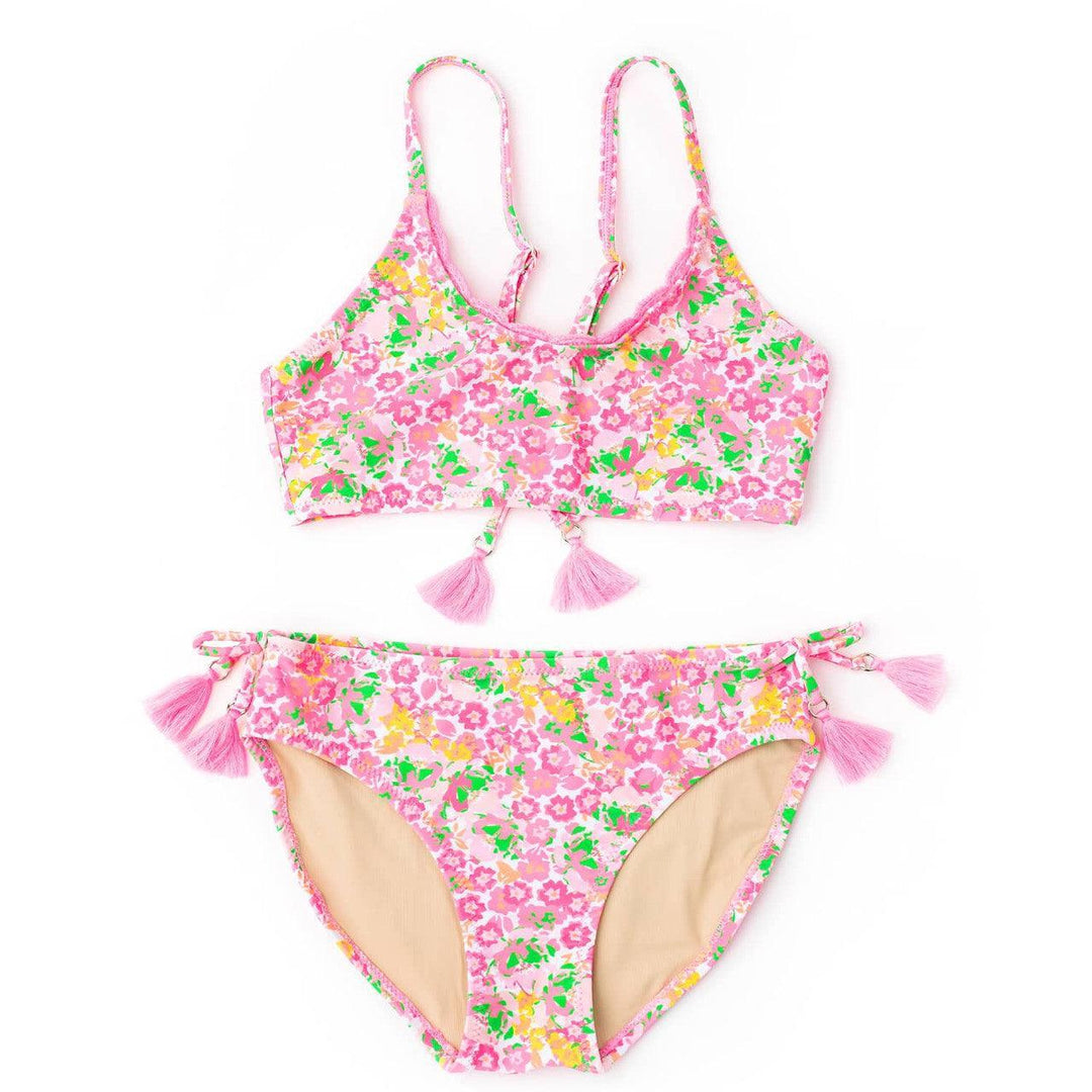 Tween Swimwear | Two Piece-Fresh Floral Pink Crochet | Shade Critters - The Ridge Kids