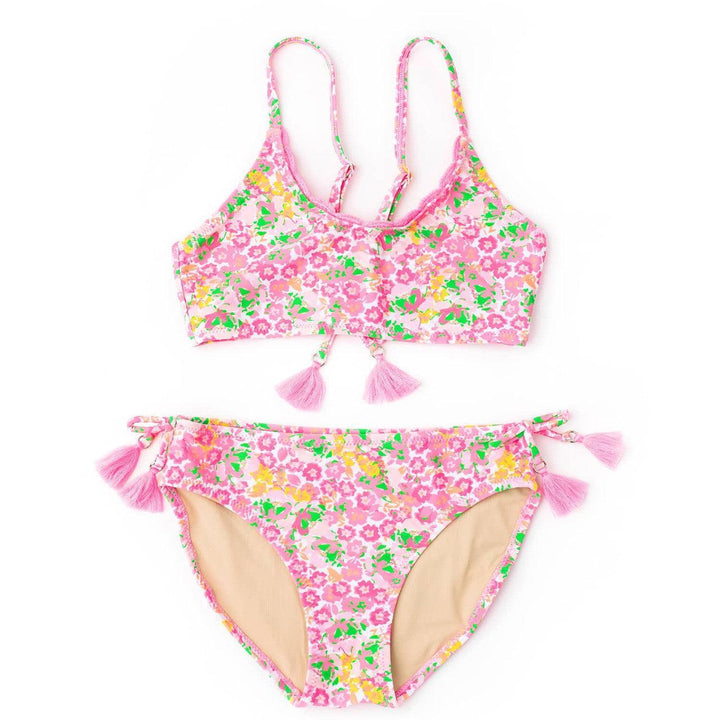 Tween Swimwear | Two Piece-Fresh Floral Pink Crochet | Shade Critters - The Ridge Kids