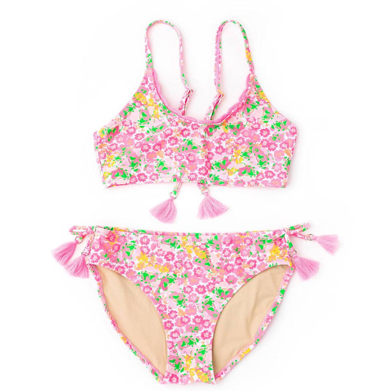 Tween Swimwear | Two Piece-Fresh Floral Pink Crochet | Shade Critters - The Ridge Kids