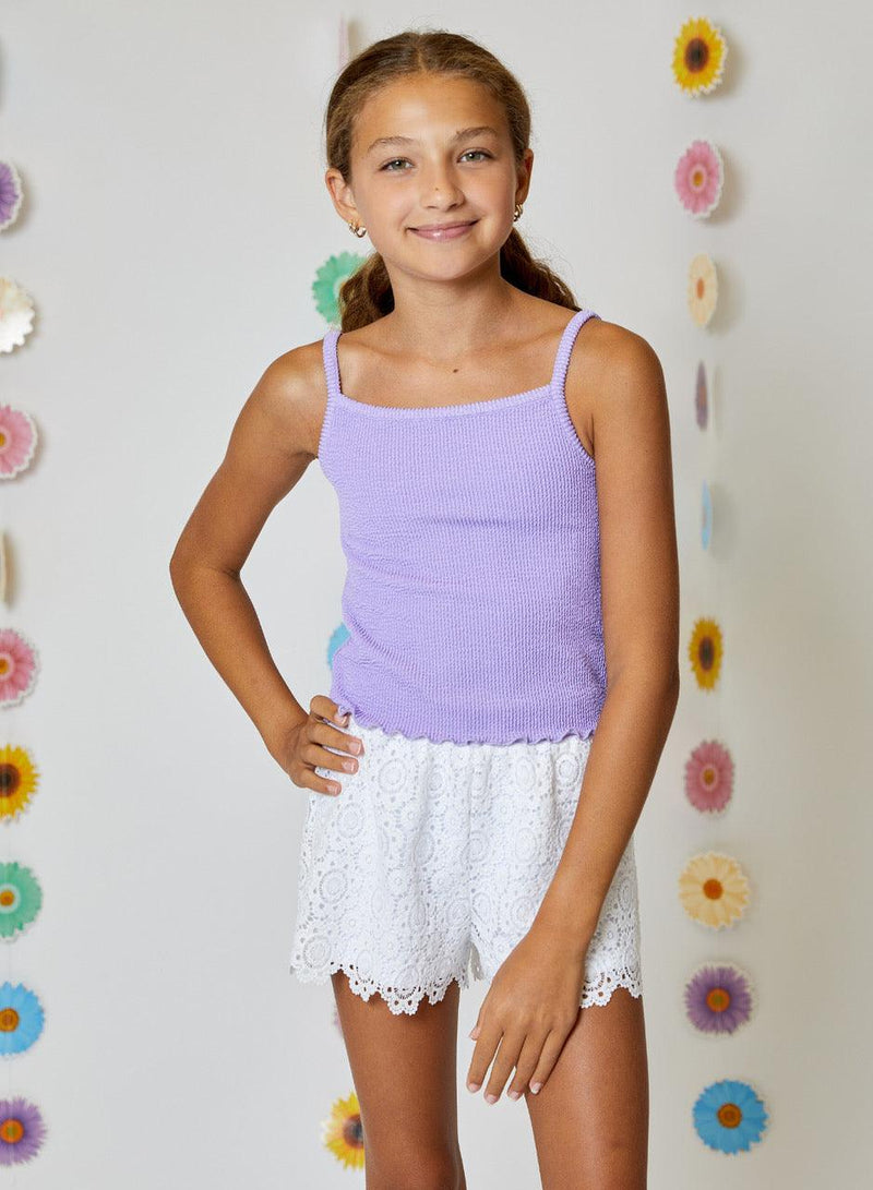 Tween Top | Ribbed Tank in Lilac | Design History - The Ridge Kids