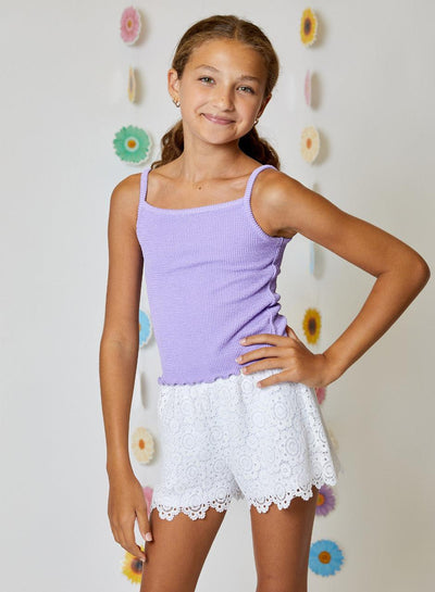 Tween Top | Ribbed Tank in Lilac | Design History - The Ridge Kids