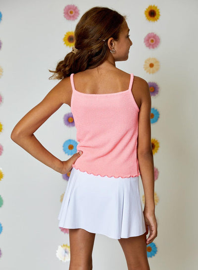 Tween Top | Ribbed Tank in Neon Pink | Design History - The Ridge Kids