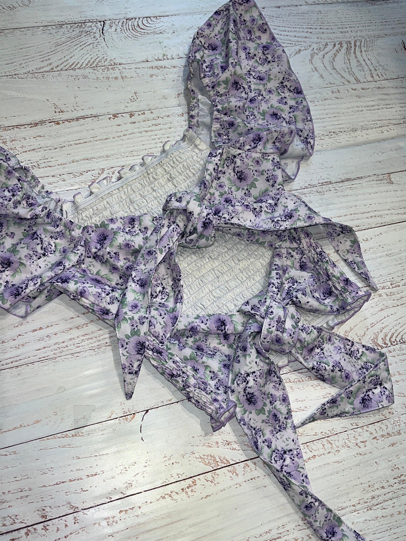 Tween Tops | Lavender Flower Chiffon | Flowers by Zoe - The Ridge Kids