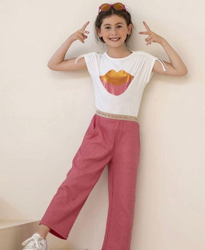 Tween Tops | Lips T-Shirt | Like Flo - The Ridge Kids