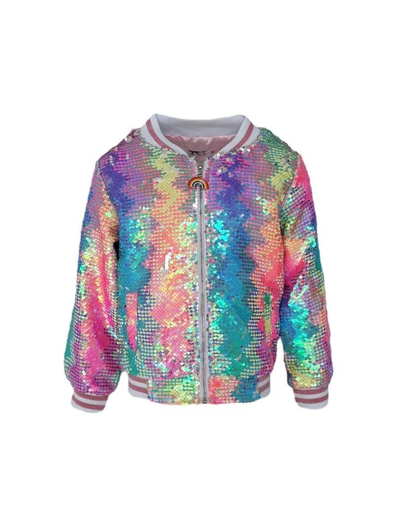 Tween/Adult Jacket | Kaleidoscope Sequin Bomber | Lola and the Boys - The Ridge Kids