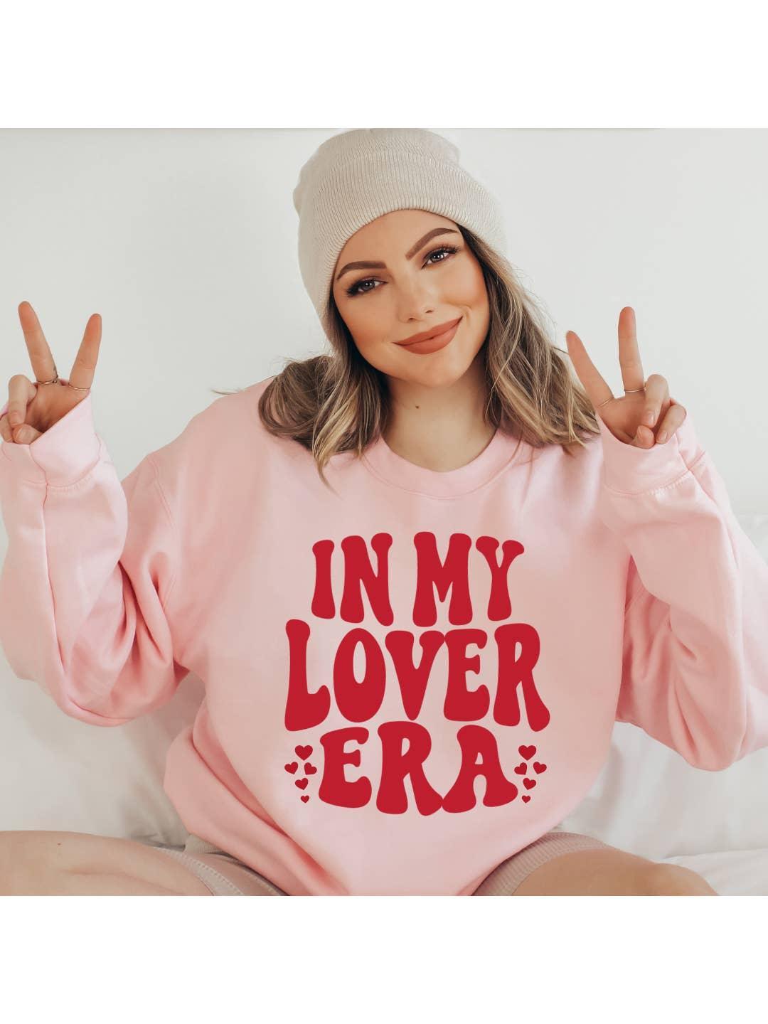 Tween/Adult Sweatshirt | Taylor Swift In My Lover Era Pink Sweatshirt | The Babe Co. - The Ridge Kids