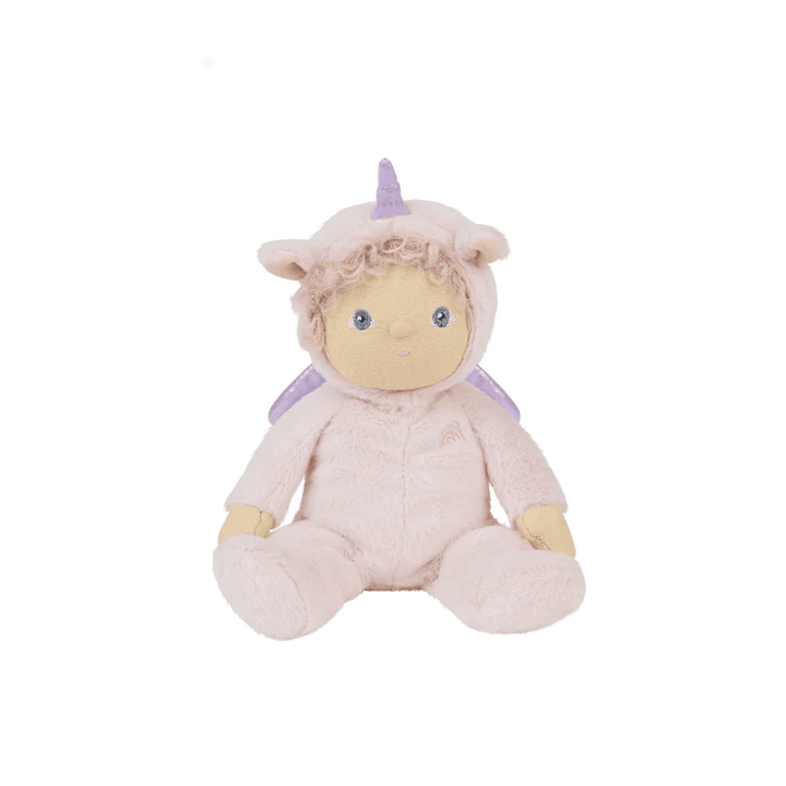 dinkum baby dressed a pink unicorn 