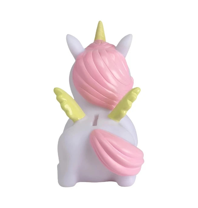 unicorn money bank, money slot on top. paraben and  Phlathate free