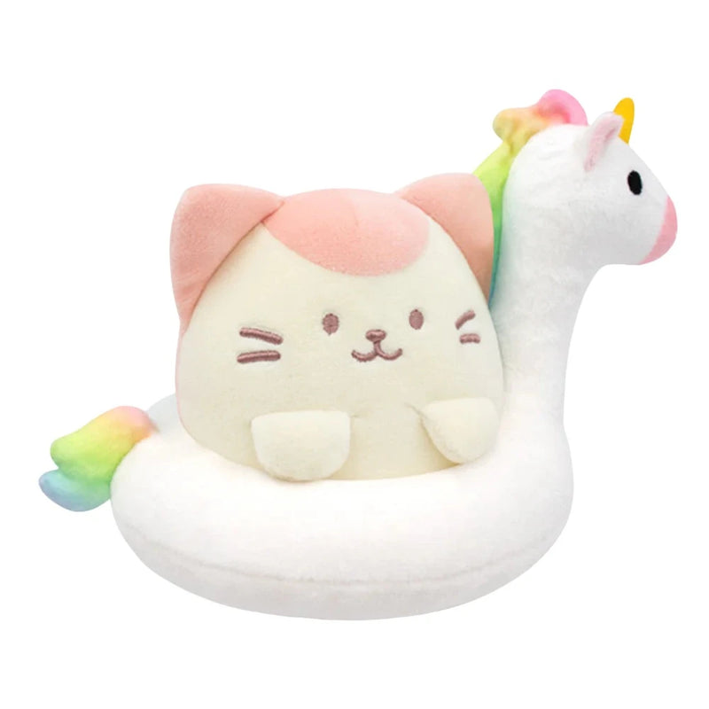 Small Kitty Squishy plush in a detachable unicorn float.