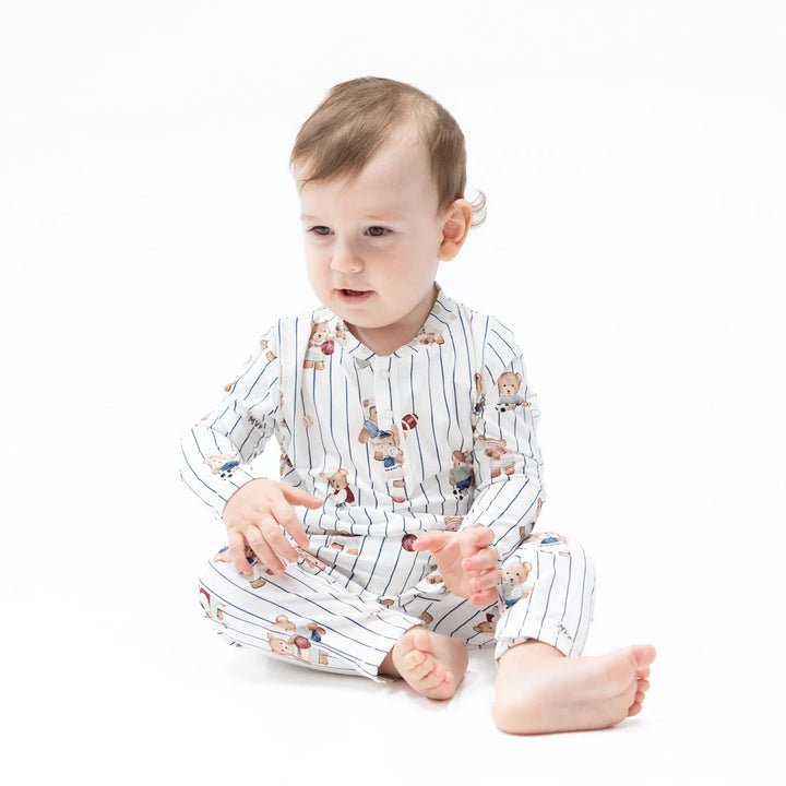 Baby Boy Jumpsuits and Rompers | Uni Romper - Mixed Sports | Angel Dear