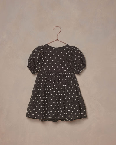 Girls Dress | Chloe Black & Ivory Dot Dress | Noralee
