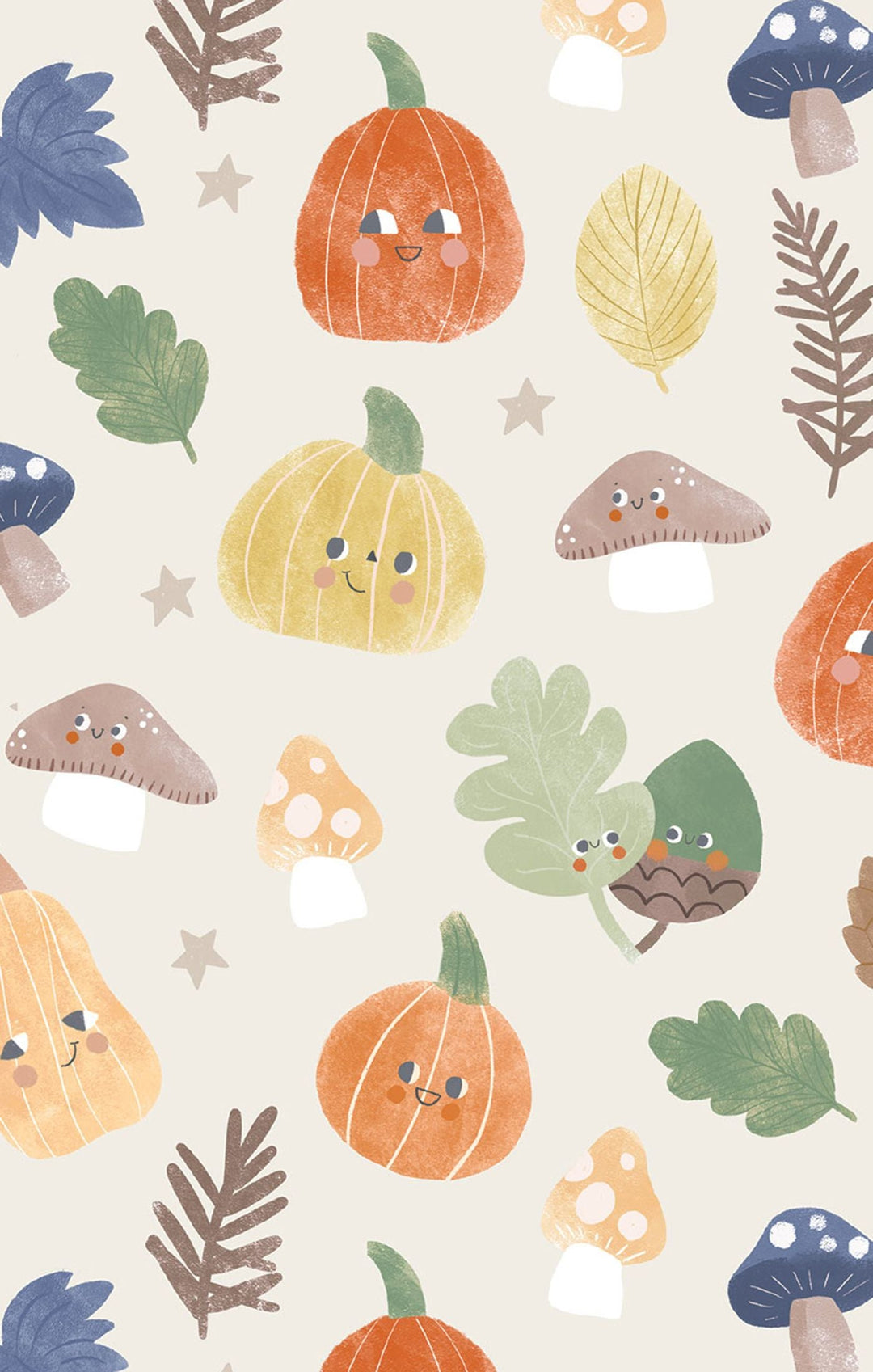 Baby Boy Footie | 2 Way Zipper: Autumn Pumpkins - Blue | Angel Dear