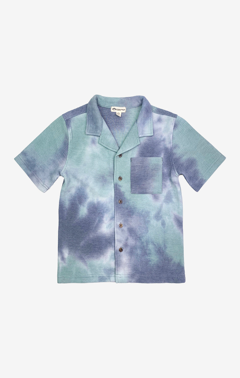 Boys Top | Seafoam Tie Dye Resort Shirt | Appaman