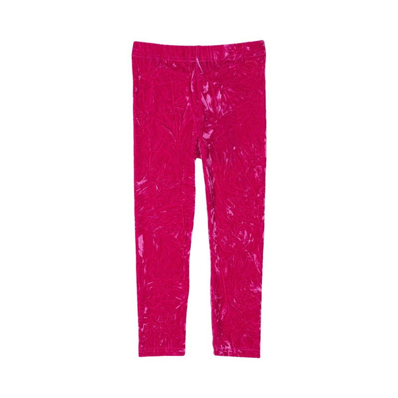 Girls Pants | Legging: Crushed Velvet- Hot Pink | Rock Your Baby