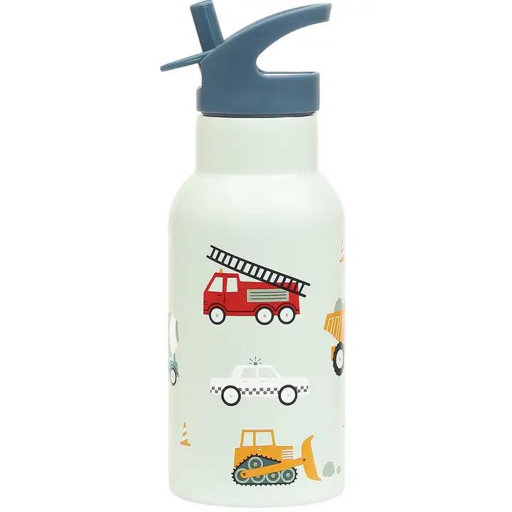 Kids Bag | Kids Stainless Steel Water Bottle- Vehicles, Cars | A Little Lovely Company