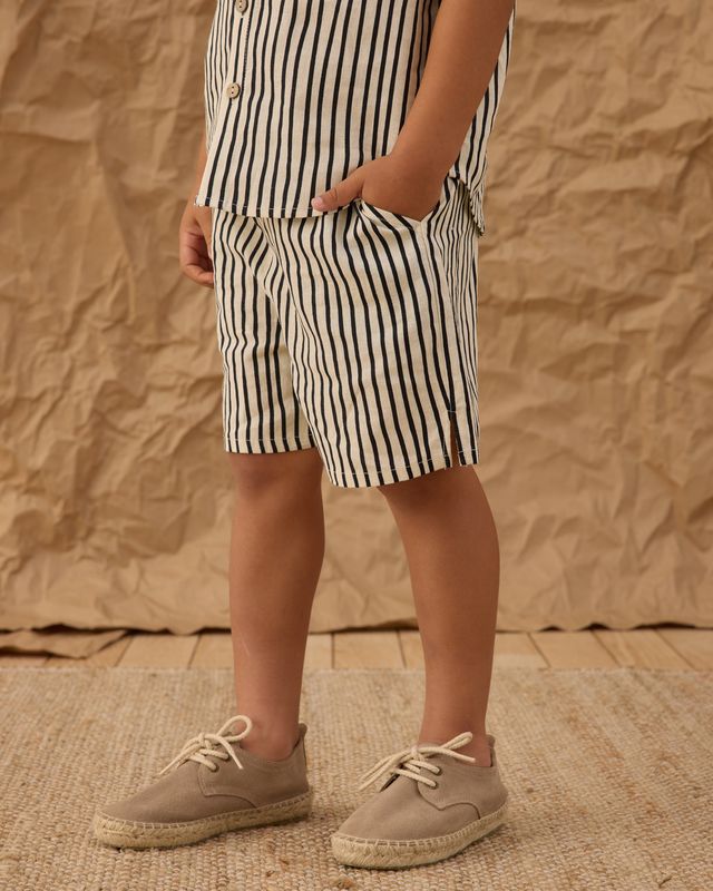 black and white striped shorts 