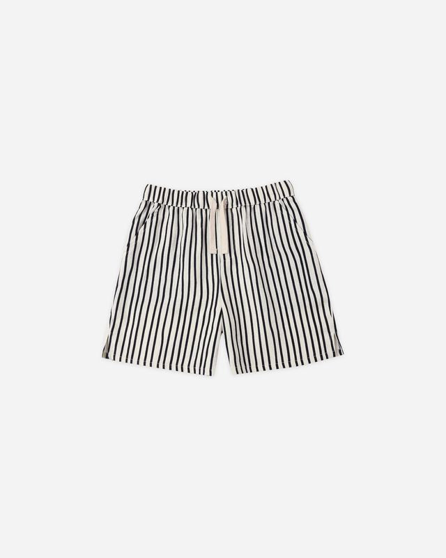 black and white striped shorts 
