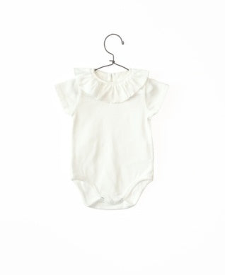 Baby Girl Top | Bodysuit - Creme with ruffle | Play Up