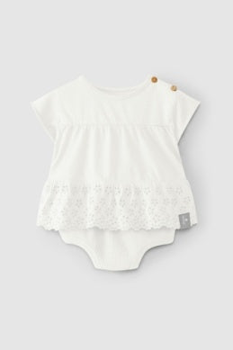 Baby Girl Dress | 2 Piece Set Lace- White | Snug