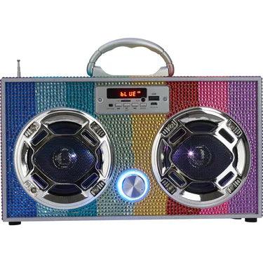 Wireless Boombox | Bling Retro- Rainbow | Wireless Express - The Ridge Kids