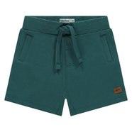forest green cotton shorts. elastic waist with drawstring. 