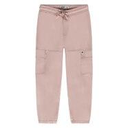 lightweight blush cargo pants with drawstring at the waist. 