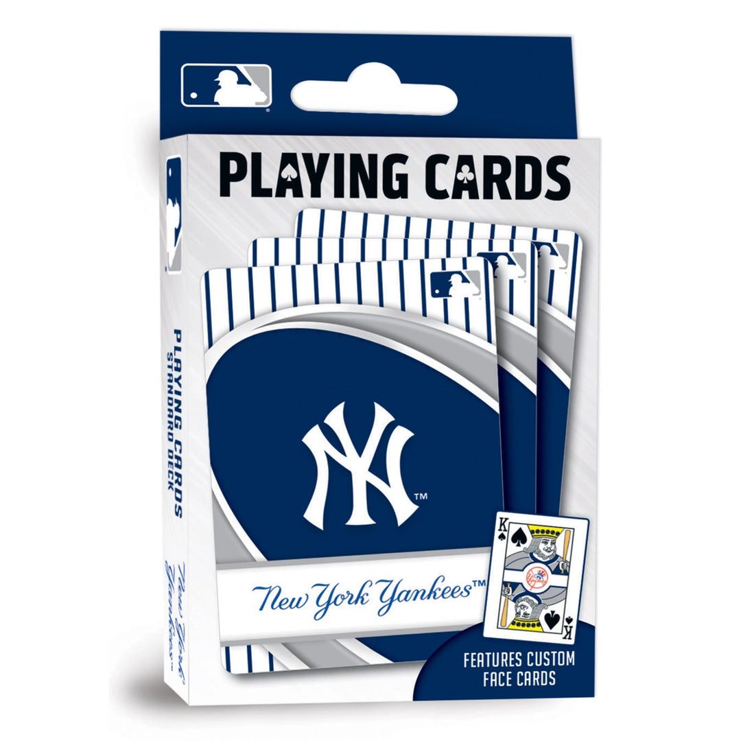 New York Yankees playing cards packaging on a white background