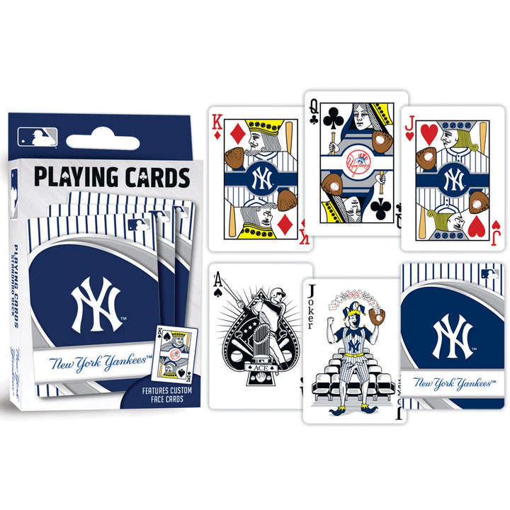 New York Yankees playing cards with packaging on a white background