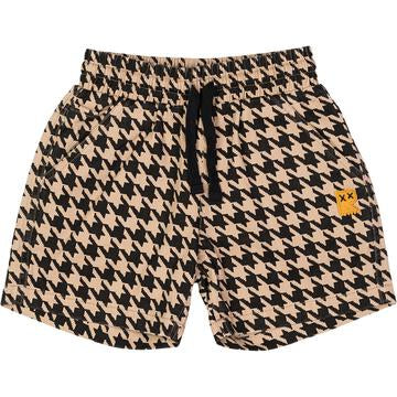 Boys Shorts | Houndstooth- Tan | Rock Your Baby