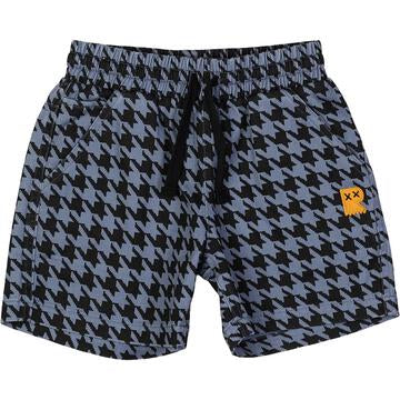 Boys Shorts | Houndstooth- Navy | Rock Your Baby