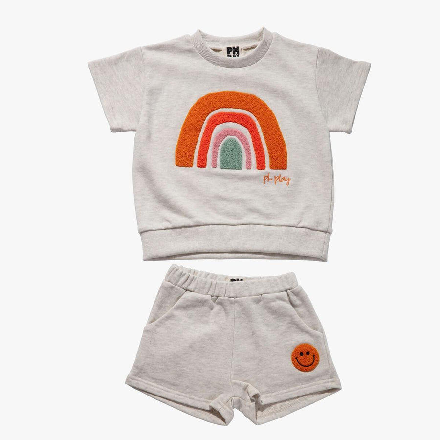 2 Piece Set | Patch Sweatshirt Set | Petite Hailey - The Ridge Kids