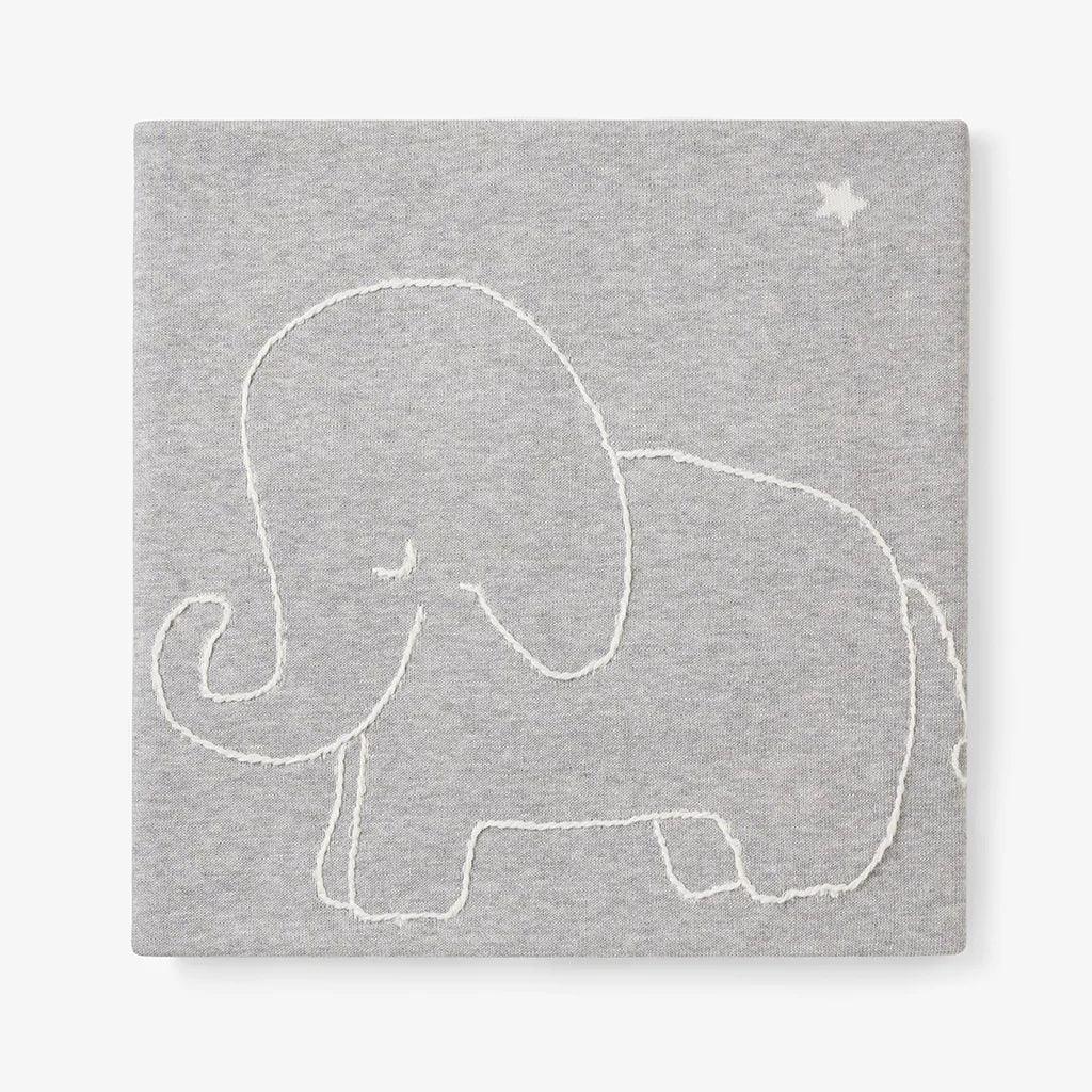 Baby Blanket | Elephant Embroidery- Grey | Elegant Baby - The Ridge Kids