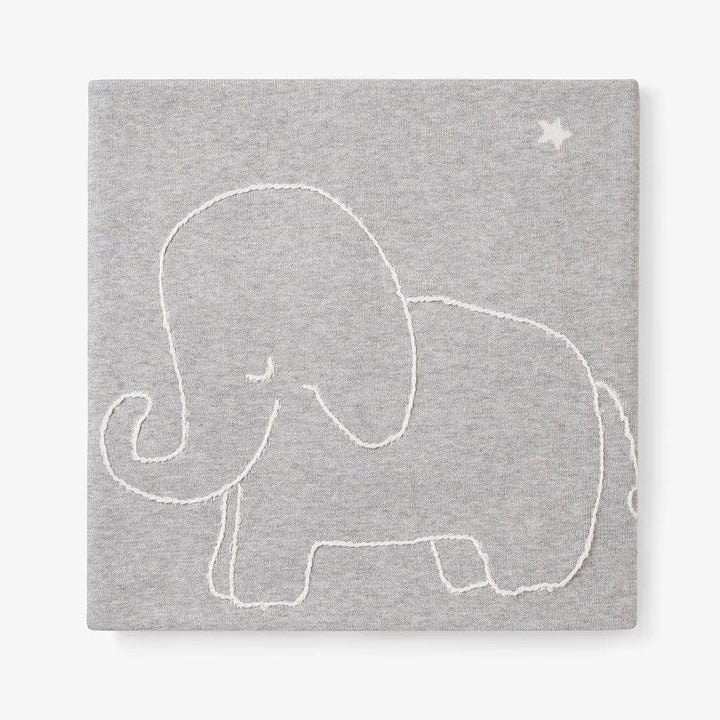 Baby Blanket | Elephant Embroidery- Grey | Elegant Baby - The Ridge Kids
