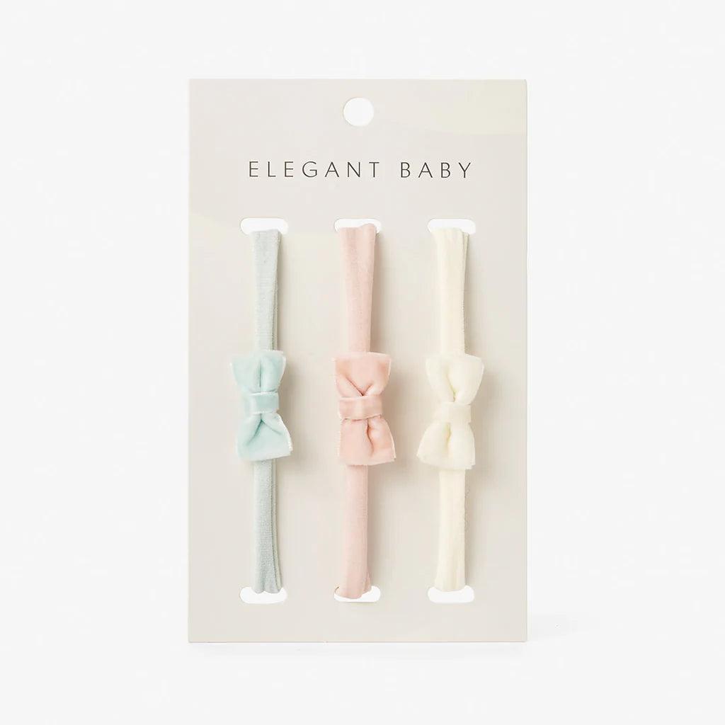 Headband | Bow 3 PK- assorted | Elegant Baby - The Ridge Kids