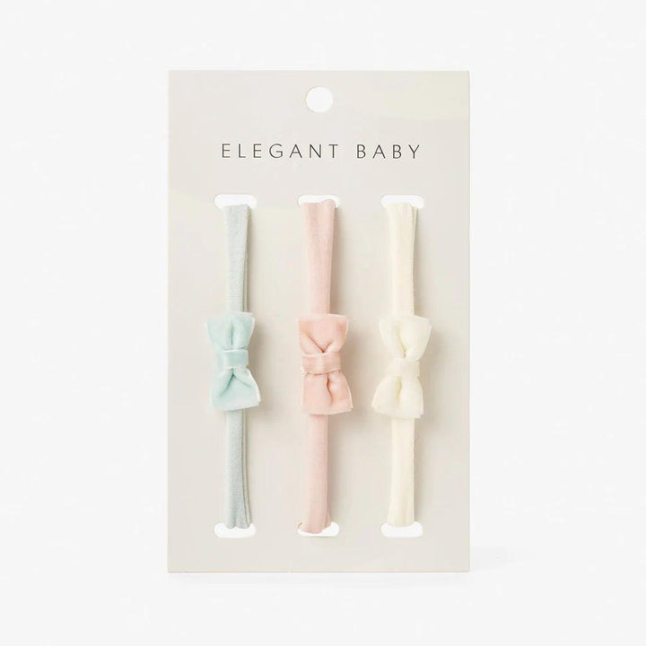 Headband | Bow 3 PK- assorted | Elegant Baby - The Ridge Kids