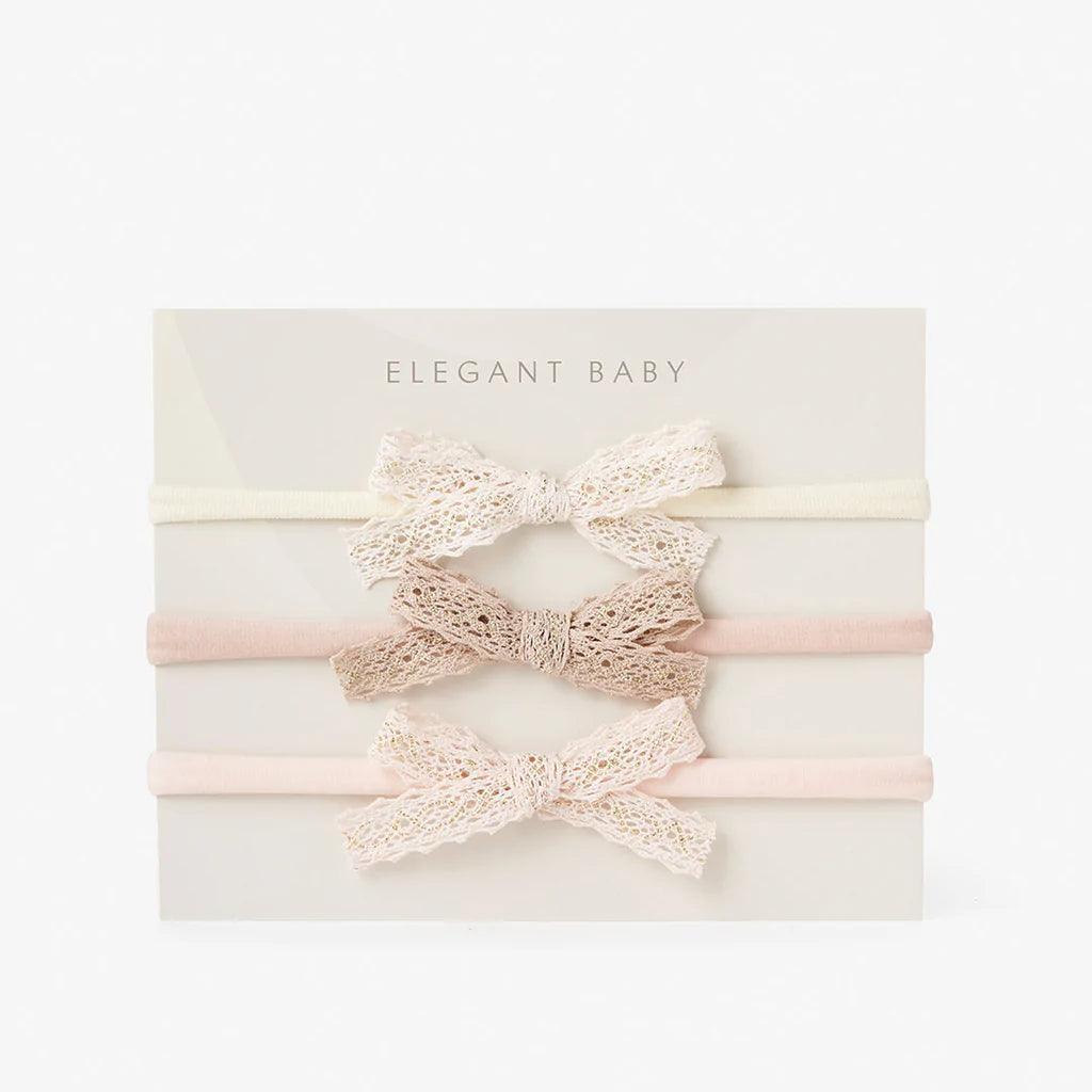Headband | Bow 3 PK- assorted | Elegant Baby - The Ridge Kids