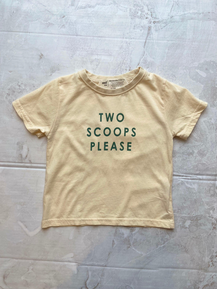 100% Cotton Tee | Two Scoops Please | Minimalist Folk Co. - The Ridge Kids
