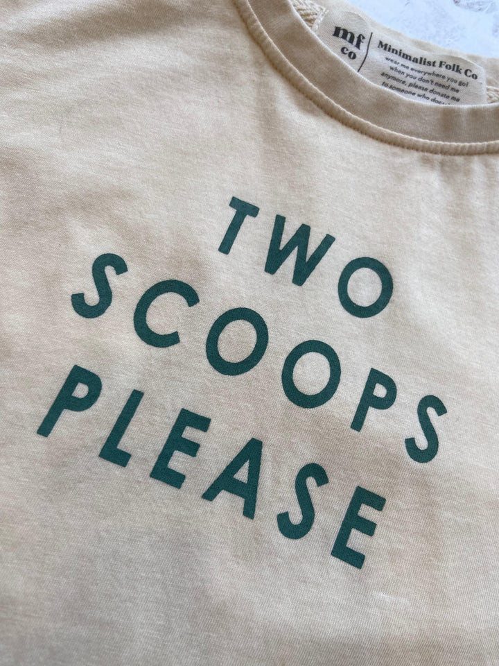 100% Cotton Tee | Two Scoops Please | Minimalist Folk Co. - The Ridge Kids