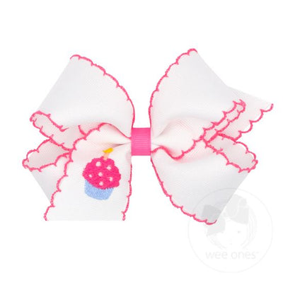 Grosgrain Bow | Embroidered, Birthday- assorted | Wee Ones