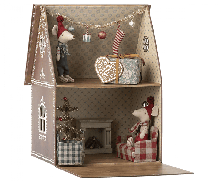 Pretend Play Toy | Holiday Gingerbread House for Maileg Mice Dolls | Maileg - The Ridge Kids