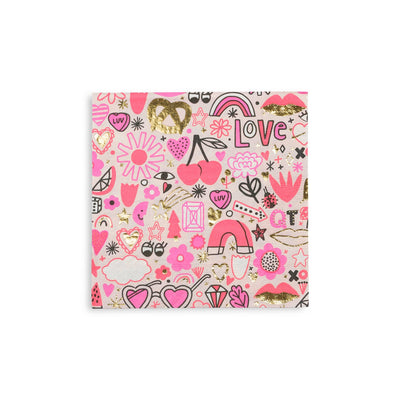 Valentines Day Party Supplies | Large Napkins -Love Notes- 16 Pk | Jollity Co. and Daydream Society - The Ridge Kids