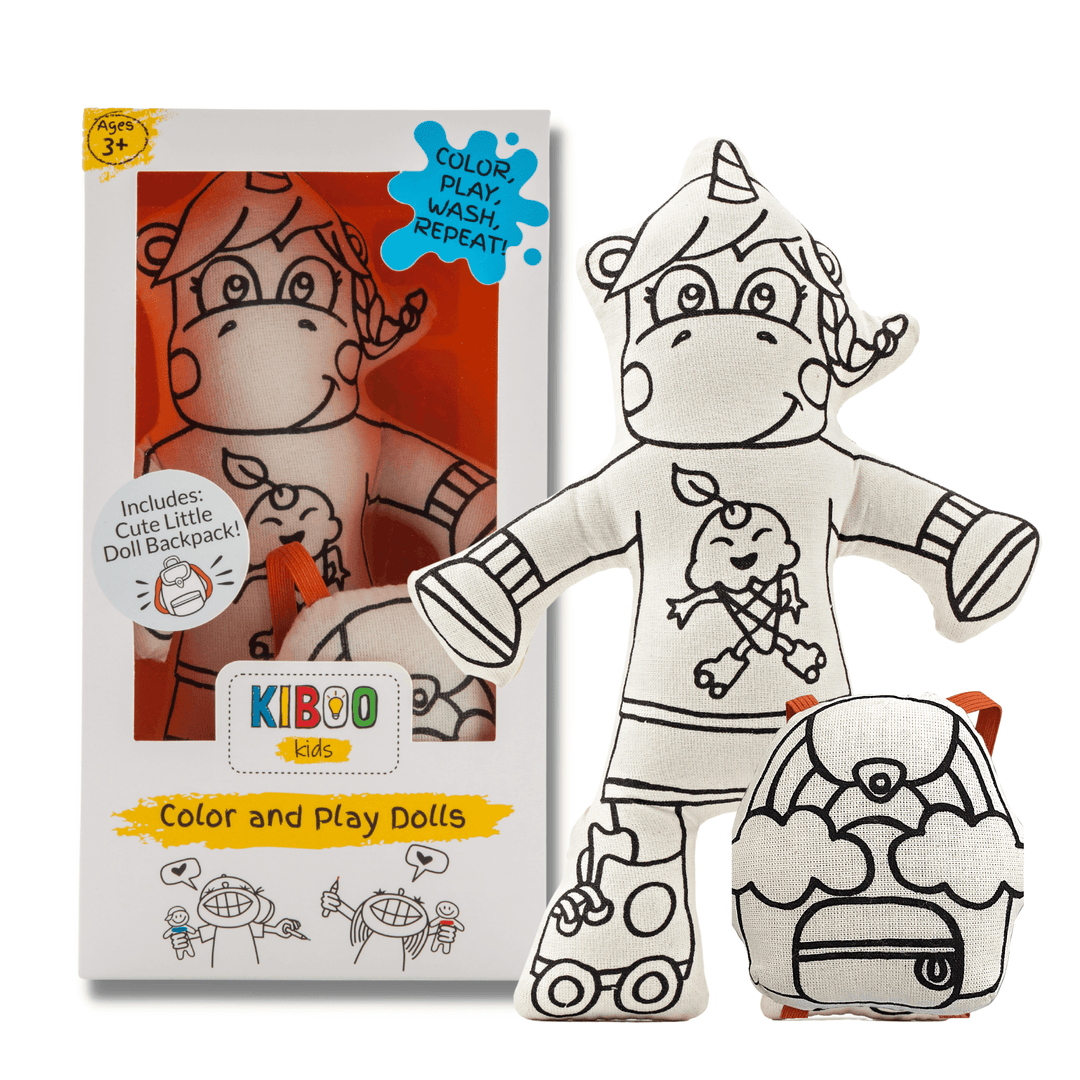 Color your Own - Unicorn with Rainbow Backpack - The Ridge Kids